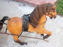 Antique Model ROYAL Horse Carriage 1900's Wooden Metal Coach & Horse. Very RARE