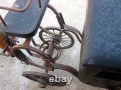 Antique Model ROYAL Horse Carriage 1900's Wooden Metal Coach & Horse. Very RARE