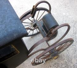 Antique Model ROYAL Horse Carriage 1900's Wooden Metal Coach & Horse. Very RARE