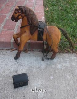 Antique Model ROYAL Horse Carriage 1900's Wooden Metal Coach & Horse. Very RARE