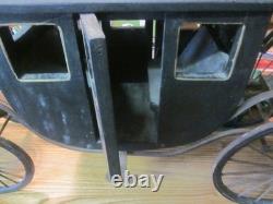 Antique Model ROYAL Horse Carriage 1900's Wooden Metal Coach & Horse. Very RARE