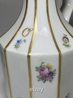Antique Royal Copenhagen Henriette Oil and Vinegar Bottles With Lids Very Rare