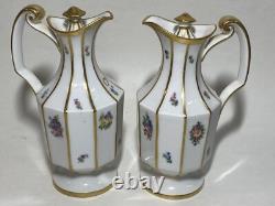 Antique Royal Copenhagen Henriette Oil and Vinegar Bottles With Lids Very Rare