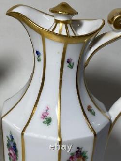 Antique Royal Copenhagen Henriette Oil and Vinegar Bottles With Lids Very Rare