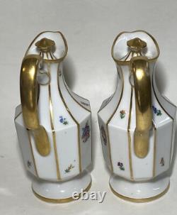 Antique Royal Copenhagen Henriette Oil and Vinegar Bottles With Lids Very Rare