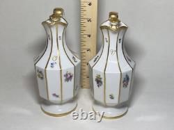 Antique Royal Copenhagen Henriette Oil and Vinegar Bottles With Lids Very Rare