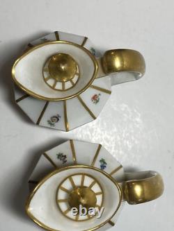 Antique Royal Copenhagen Henriette Oil and Vinegar Bottles With Lids Very Rare