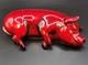 Antique Royal Doulton Flambe Pig Sleeping On Its Side 1920s -Very Rare
