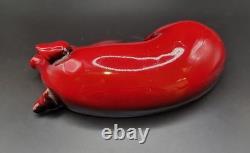 Antique Royal Doulton Flambe Pig Sleeping On Its Side 1920s -Very Rare