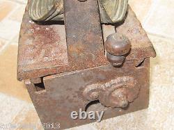 Antique VERY RARE Royal English Cast Iron Charcoal with Chimney 19 Century