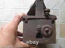 Antique VERY RARE Royal English Cast Iron Charcoal with Chimney 19 Century