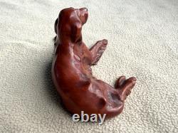 Antique VERY RARE Vintage Royal Worcester Setter Lying Doris Lindner #2952