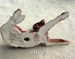 Antique VERY RARE Vintage Royal Worcester Setter Lying Doris Lindner #2952