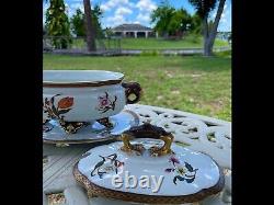 Antique Vase porcelain (gravy boat)England Royal Worcester 1883. Very rare style