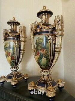 Antique Very Rare Porcelain pair of the vases Imperial Russia Imperial Russian