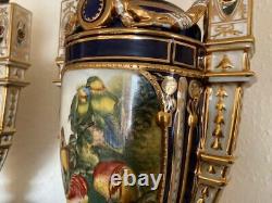 Antique Very Rare Porcelain pair of the vases Imperial Russia Imperial Russian