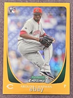 Aroldis Chapman 2011 Topps Bowman Chrome Orange REFRACTOR /25 SSP RC Very Rare