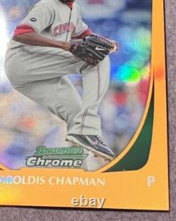 Aroldis Chapman 2011 Topps Bowman Chrome Orange REFRACTOR /25 SSP RC Very Rare