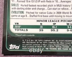 Aroldis Chapman 2011 Topps Bowman Chrome Orange REFRACTOR /25 SSP RC Very Rare