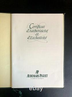 Audemars Piguet Watch Certificate Royal Oak Nick Faldo Limited Edition Very Rare