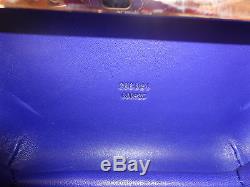 Auth Alexander Mcqueen Royal Blue Union Jack Skull Clutch Very Rare Ltd New