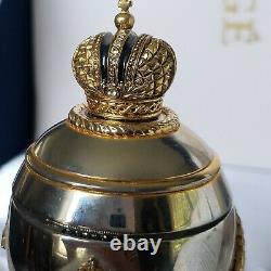 Authentic FABERGE Imperial STEEL MILITARY EGG withORIG Box VERY RARE
