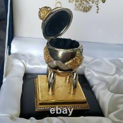 Authentic FABERGE Imperial STEEL MILITARY EGG withORIG Box VERY RARE