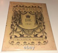 BBC RADIO TIMES UK 1953 very rare vintage QUEEN ELIZABETH II CORONATION NUMBER