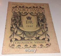 BBC RADIO TIMES UK 1953 very rare vintage QUEEN ELIZABETH II CORONATION NUMBER