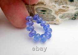 BEAUTIFUL VERY RARE AAAAA POLISHED 5.7-6.5mm ROYAL PURPLE BLUE TANZANITE BEADS
