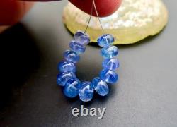 BEAUTIFUL VERY RARE AAAAA POLISHED 5.7-6.5mm ROYAL PURPLE BLUE TANZANITE BEADS