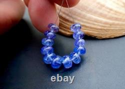BEAUTIFUL VERY RARE AAAAA POLISHED 5.7-6.5mm ROYAL PURPLE BLUE TANZANITE BEADS
