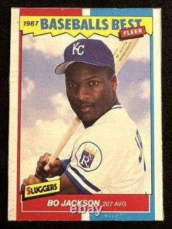 BO JACKSON 1987 FLEER BASEBALL'S BEST #M4 OF 6 BOX BOTTOM-VERY RARE! Look It Up