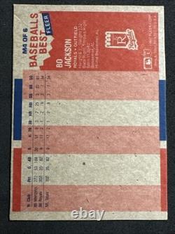 BO JACKSON 1987 FLEER BASEBALL'S BEST #M4 OF 6 BOX BOTTOM-VERY RARE! Look It Up