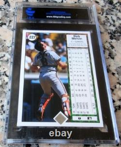 BOB MELVIN 1989 Upper Deck 227 ISA 10 GEM MINT San Francisco Giants Very Rare $$