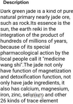 BURMESE JADIETE 125ct IMPERIAL OMPHACITE BLACK A GRADE JADEITE PENDANT VERY RARE