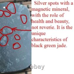 BURMESE JADIETE 125ct IMPERIAL OMPHACITE BLACK A GRADE JADEITE PENDANT VERY RARE