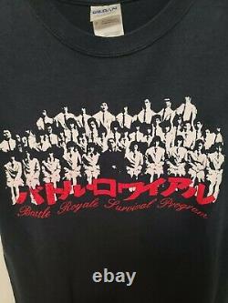 Battle Royale survival program vintage t-shirt 2001 Japanese Very Rare Shirt