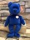 Beanie Babies VERY RARE MISSHAPED FACE, STAMPED 1998 Clubby Royal Blue-Retired
