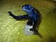 Beautiful Figure From Royal Copenhagen Blue Frog On Stone Lucky Frog Very Rare