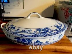 Beautiful Nippon Royal Sometuke CASSEROLE Dish Hand-Painted VERY RARE 1906-1921