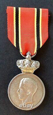 Belgium Very Rare Royal House Medal 2nd Class Awarded to Foreigners