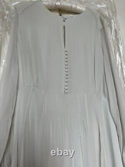 Beulah London Sabitri Palest Powder Blue Silk Pintuck Dress Aso Royal Very Rare