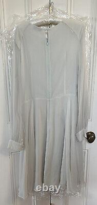 Beulah London Sabitri Palest Powder Blue Silk Pintuck Dress Aso Royal Very Rare