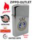 Brand New 1974 ZIPPO Lighter Slim Very Rare Obsolete HMS ARK ROYAL All Original