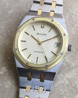 Bulova Royal Oak Automatic Vintage Swiss Men's Wristwatch Very Rare Two Tone