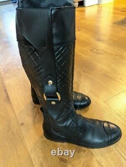 Burberry Leather Boots Riding Size 9, Very Rare