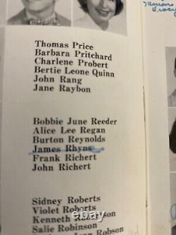 Burt Reynolds 1952 Royal Palm Beach High School yearbook Very Rare