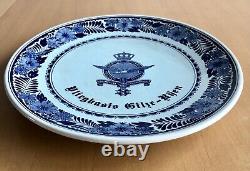 C. 1953 Very Rare Royal Netherlands Air Force Defts Blauw Ceramic Wall Plate