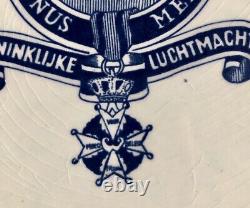 C. 1953 Very Rare Royal Netherlands Air Force Defts Blauw Ceramic Wall Plate